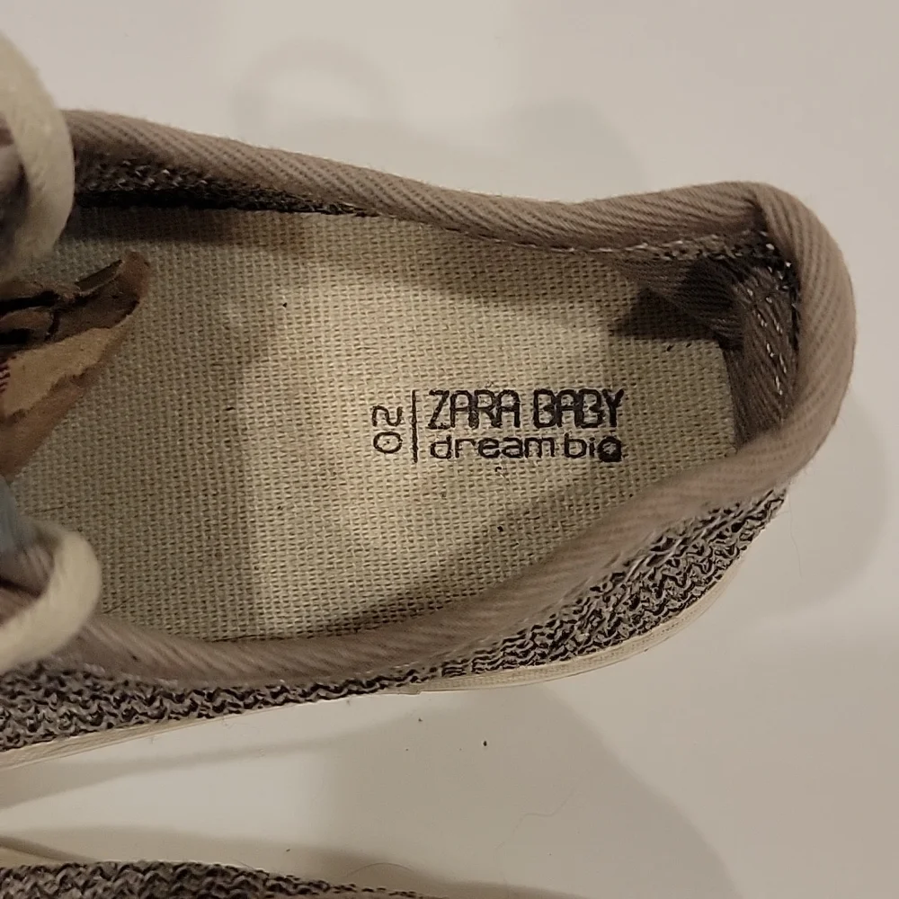Zara Shoes Size 20 nfant eur 20 sneakers knit tan lace ups